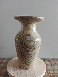Picture of a spalted ash bud vase.