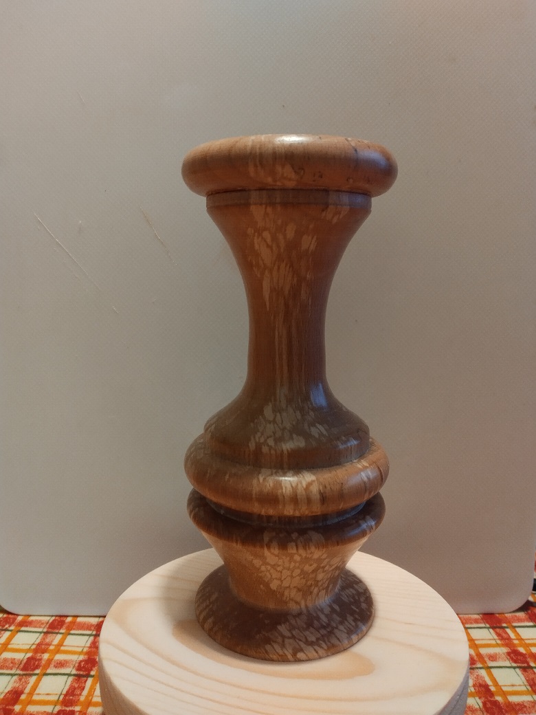 Picture of a spalted beech bud vase.